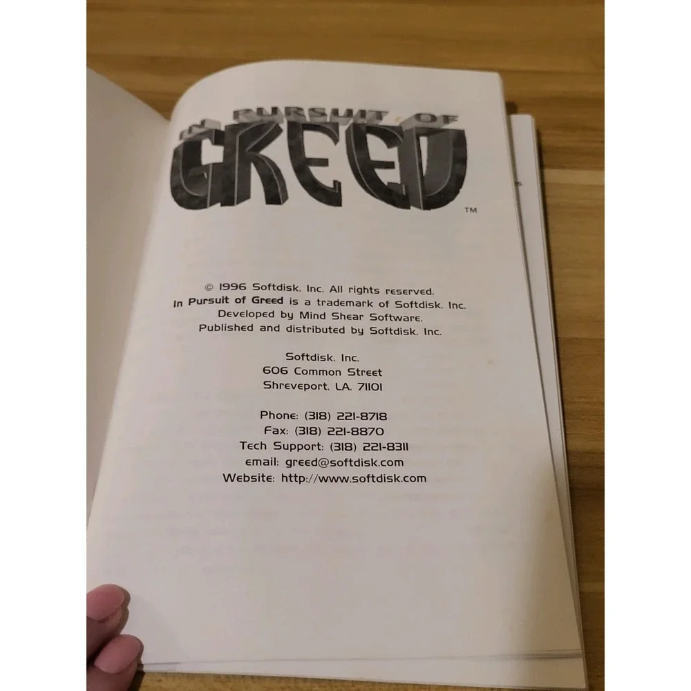 Vintage 1996 In Pursuit Of Greed (Assassinators) Softdisk PC Game New RARE FIND